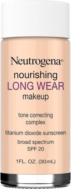 Amazon.com : Neutrogena Nourishing Long Wear Liquid Makeup Foundation With Sunscreen, 40 Nude, 1 Fl. Oz. : Beauty & Personal Care