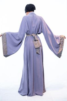 Lavander Kimono Dress | Wide Sleeve Kimono | Ellectives “osman Kimono Dress”, Luxury Purple Kimono For Women, Elegant Long Purple Kimono, Elegant Purple Kaftan With Kimono Sleeves, Elegant Loungewear, Copper Dress, Night Gown Dress, Kimono Dressing Gown, Cotton Lingerie