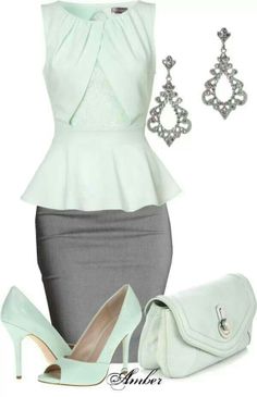 Love this Chique Outfits, Grey Pencil Skirt, A Skirt, Dress For Success, Business Outfits