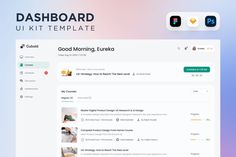 Lesson LMS Dashboard UI Kit Lms Dashboard, Ui Kit, App Ui, Digital Design, Education