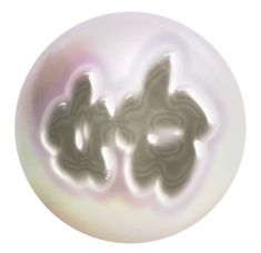 a white ball with an abstract design on it