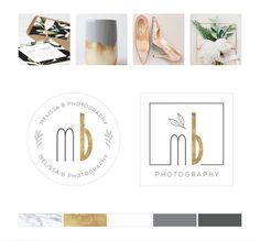 the logo and business card design for an interior designer, photographer, or fashion stylist