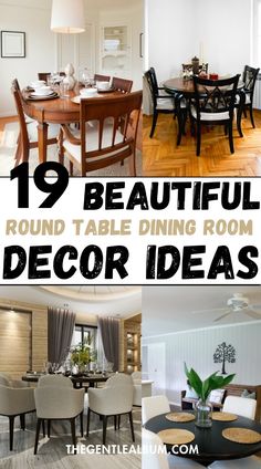 the top 10 beautiful round table dining room decor ideas