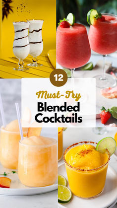 Blended Cocktails Popular Mixed Drinks Cocktail Recipes, Blended Summer Drinks, Easy Frozen Mixed Drinks Alcohol, Best Blended Alcoholic Drinks, Best Frozen Cocktails, Iced Cocktails, Cocktail Slushies, Frozen Drinks Alcohol Recipes, Malibu Rum Frozen Drinks