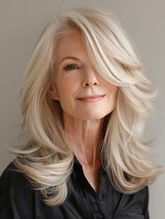 Elegant Long Haircuts for Women Over 50: Timeless and Flattering Styles Long Haircuts For Women, Long Hair Older Women, Best Long Haircuts, The Perfect Haircut, Silver White Hair, Beachy Waves Hair, Women Haircuts Long, Long Bobs, Long Shag Haircut