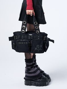 Level up this season with our must-have accessory, our Sky of Skulls Black Multi Pockets Handbag. Inspired by your fave' styles like grunge fashion, y2k clothing and the Acubi aesthetic. Buy Now Pay Later options available and 15% off for students. Acubi Aesthetic, Gothic Purse, Y2k Bags, Minga London, Y2k Shoulder Bag, Pocket Handbag, Fashion Y2k, Y2k Clothing, Summer Ideas