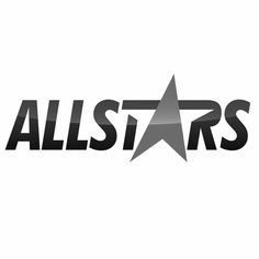 the all stars logo is shown in black and silver, with a star on it