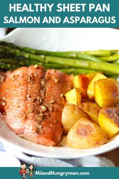 Dinner doesn’t get easier than this Sheet Pan Salmon and asparagus with potatoes! A complete, no-fuss meal packed with protein, omega-3s, veggies, and carbs—all on one pan with minimal cleanup.