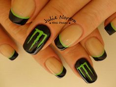 Monster Energy Nails Monster Energy Nails, Energy Nails, Wedding Faq, Monster Nails, Nail Art Noel, Monster Energy Drink, Cute Nail