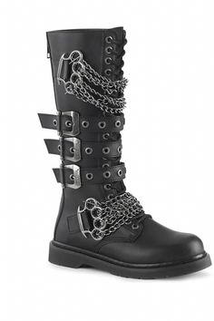 Attention: This product requires a 5-day processing time before it is shipped out! Don't wait – take action and order now to embark on your daring adventure with these  boots! 1 1/4" (32mm) Heel 20 Eyelet Unisex Knee High Combat Boot Triple Buckle... Gothic Lace-up Boots With Buckle Closure, Outfits Coachella, Knee High Combat Boots, Coachella Outfits, Burning Man Fashion, Burning Man Outfits, Fashion Festival, Coachella Outfit, Man Fashion