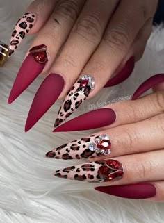 Cheetah Print Nails, Print Nail Art, Tattoo Henna, Leopard Nails, Print Nails, Burgundy Nails, Animal Print Nails, Get Nails