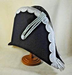 ad eBay - Napoleonic 17th & 18th Century French Prussian Officer Bicorn Hat - Buy Now, click the link (eBay) Bicorn Hat, Military Hat, Theatre Costumes, Hat Collection, Quality Hats, Silver Buttons, Black Wool, Hat Sizes, 18th Century