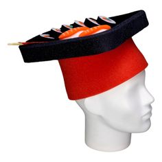 This Sushi Box Hat will definitely make you stand out at your next Party, Hora Loca, Wedding, Corporate Event, Birthday, Quinceanera, or Halloween Party! It can be used as a wedding hats, top hats, photo booth props, or a party favor. Halloween Costume Hat Accessories, Themed Party Mini Cap Hat, Halloween Party Costume Cap, Themed Party Mini Cap, Themed Mini Party Hats, Halloween Costume Hat, Novelty Mini Cap Hats For Party, Themed Costume Hats And Headpieces, Novelty Mini Cap Hat For Gifts