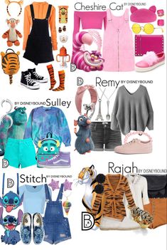 Disney Bound Pixar Outfits, Disney Bounding Cheshire Cat, Stitch Disneyland Outfit, Disney Bounding Friends, Disney Bounding Group Outfits, Cute Disney Character Outfits, Disney Up Outfit Ideas, Disney Couple Bounding, Cute Disney Costumes For Women