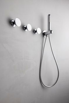 the shower head is connected to three different faucets