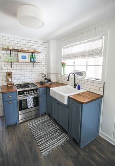 the kitchen is clean and ready for us to use in its new owner's home