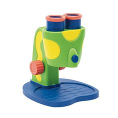 a toy that is sitting on top of a blue tray with two cups in it