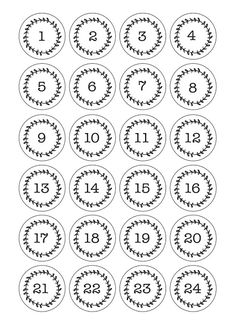 printable numbers for each number in the circle