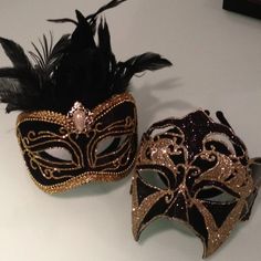 Masquerade (female & male) masks Masquerade Mask Ideas Diy, Masquerade Mask Men, Black And Gold Masquerade Mask, Maskerade Mask, Masquerade Aesthetic, Carnival Masquerade, Mens Masquerade Mask, Casino Costumes