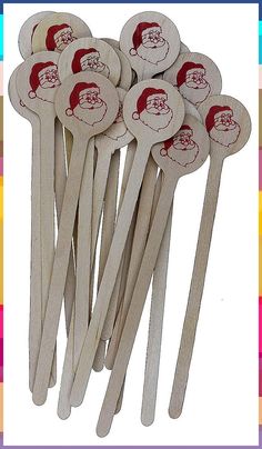 Perfect Stix - Cocktail 6 R- Santa Claus-50 6" Wooden Cocktail/Drink Stirrers with Santa Claus Pack of 50ct Santa Claus Images, Cocktail Drink, Pigs In A Blanket, Cocoa Bar, Cocktail Drinks, Pin Collection, Afternoon Tea