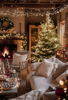 Maximalist Christmas, Christmas Dreaming, Christmas Apartment, Cozy Christmas Decor, Christmas Decor Inspiration, Dekorasi Kamar Tidur, Cosy Christmas, Christmas Living Rooms, Christmas Inspo