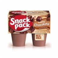 two cups of snack pack with chocolate in them