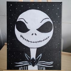 a painting of jack skellingy from the nightmare before it has been painted on