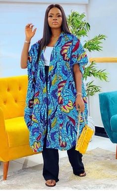 Kimonos, Ankara Kimono Dress, Ankara Kimono Jacket, African Print Kimono, Ankara Kimono, Dress African Print, Ankara Jackets, Women Kimono, Kimono Style Jacket