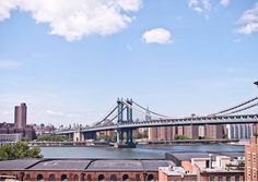 a bridge spanning the width of a large city