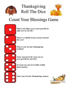 a thanksgiving roll the dice game