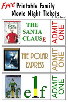 the christmas movie night tickets are available for purchase