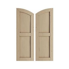 two open wooden doors on a white background