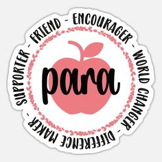 an apple sticker with the words'friend, encourages world - wide awareness