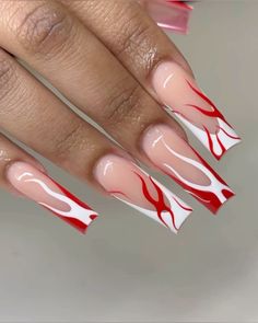 Cute Acrylic Nails French Tip, French Tip With Design Acrylic, Nail Art Designs Summer 2024, Paint Drip Nails, Design French Tip Nails, Drip Nail Art, Ballerina Acrylic Nails, Orange Acrylic Nails, Artistic Nails