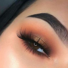 Trucco Glam, Copper Eye Makeup, Shimmer Eye Makeup, Linda Hallberg, Eye Makeup Ideas, Beautiful Eye Makeup