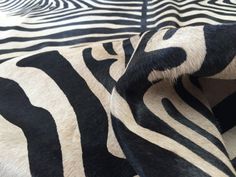 zebra print fabric with black and white stripes