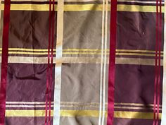 Really fabulous piece of plaid silk fabric.  From the British fabric house of Romo.  Fantastic  deep burgundy and gold, silver and brown colours.  Great for sewing projects.  It has a mark on as photographed by there isplenty to work with.  It measures 145 by 84 centimetres. Fabric House, Fabric Houses, Deep Burgundy, Burgundy And Gold, Plaid Fabric, Silk Fabric, Brown Color, Sewing Projects, Plaid