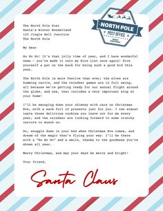 Writing a letter to Santa is a rite of passage made easy by these awesome free Santa letter templates. This free printable bundle includes 6 blank Dear Santa letter templates, 6 fill-in-the blank Santa letter templates for younger kids, and 8 personalized letter from Santa templates. Letters From Santa Printable Free, Letter From Santa To Kids Free Printable, Letters To Santa Template, Free Santa Letter Template, Letter Template For Kids, Free Printable Santa Letters, Letter Printables, Free Letters From Santa, Letters From Santa