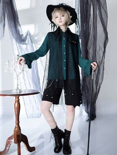 This price includes a cape only, others are not included.  Features: Pointed collar, irregular hem ouji style cape.  Fabric: Polyester  Size Chart:  Size (CM): Unit CM; Sizes below are measured in flat-laid position, hand measurement will have discrepancy of about 2 CM. If you hesitate between two sizes, please choose the larger one.   	 		 			Size (CM) 			S 			M 			L 			XL 		 		 			Shoulders 			36 			37 			38 			41 		 		 			Length 			80-110 			83-113 			86-116 			89-120 Gothic Cape For Costume Party In Fall, Gothic Long Sleeve Cape For Costume, Long Sleeve Cape For Costume In Fall, Long Sleeve Cape For Fall Costume, Gothic Long Sleeve Cape For Fall, Spider Web Shawl, Ouji Style, Gothic Spider