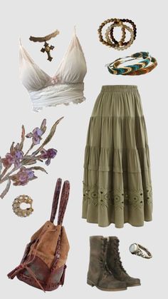 Hozier Concert Outfit, Hozier Concert, Moda Hippie, Cottagecore Outfits, Earthy Outfits, Estilo Hippie, Hippie Style Clothing, Mode Boho, Swaggy Outfits