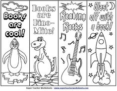 three bookmarks with different cartoon characters and the words books are dino - nikes