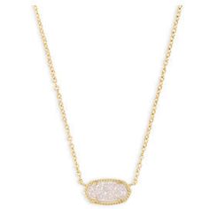 Kendra Scott Elisa Short Gold Iridescent Drusy Pendant Necklace Kendrick Scott Necklace, Casual Gold Necklace With Adjustable Chain, Elisa Pendant Necklace, Jewelry Market, Kendra Scott Elisa, Kendra Scott Necklace, Necklace Extender, Jewellery Marketing, Family Fashion