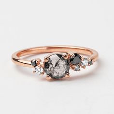 The Reese - S/P Diamond Interesting Engagement Rings, Light Spirit, Orange Ring, Gray Ring, Brown Rings, Purple Rings, Lovely Smile, Pepper Diamond, Men's Wedding Ring