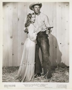 Publicity still of Veronica Lake and Joel McCrea for the 1947 western "Ramrod." Joel Mccrea, Veronica Lake, Famous Personalities, Lake Photos, Classic Actresses, Hollywood Actor, Old Movies