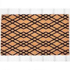 a door mat with black lines on it