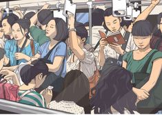 an image of people riding on the subway