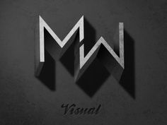 the logo for m & w visual, which is designed to look like it has been cut