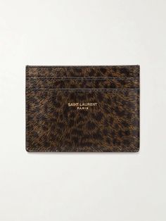 ysl Ysl Card Holder, Saint Laurent Collection, Cute Wallets, Emma Chamberlain, Saint Laurent Paris, Birthday Wishlist, Essential Bag, Leopard Pattern, Christmas Wishlist