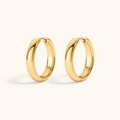 Bold Hoops in Titanium (Gold) Starter Earrings, Nose Ring Jewelry, Cartilage Earrings Stud, Tragus Conch, 2025 Trends, Instagram Jewelry, Ear Party, Piercing Shop, Flat Back Earrings