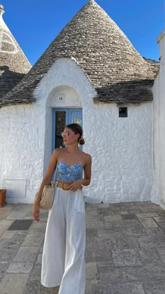 Santorini Outfit, Strand Outfit, Aesthetic Europe, Italian Summer Outfits